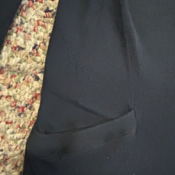 Lafayette 148 Navy V-Neck Button Front Long Sleeve  Long Cardigan Sweater Size L - Picture 7 of 13